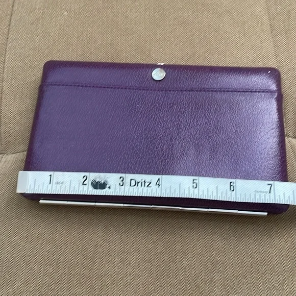 Perfect purple leather wallet clutch - Picture 5 of 6